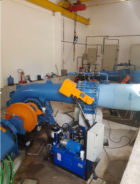 Casa de Força- Turbina Hidraúlica CGH Bambu 